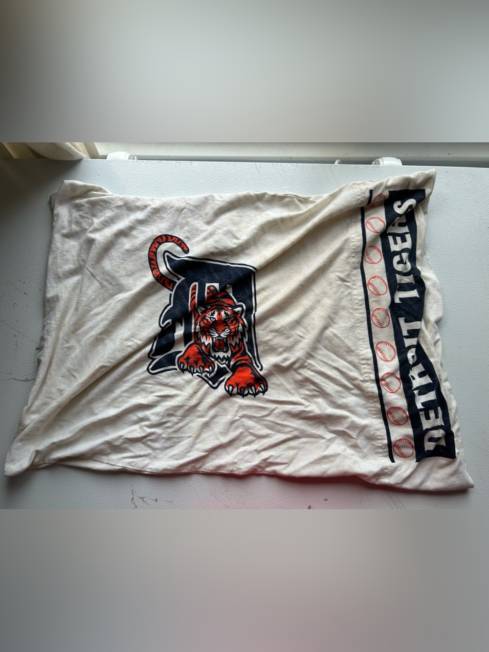 Vintage DETROIT TIGERS pillow case